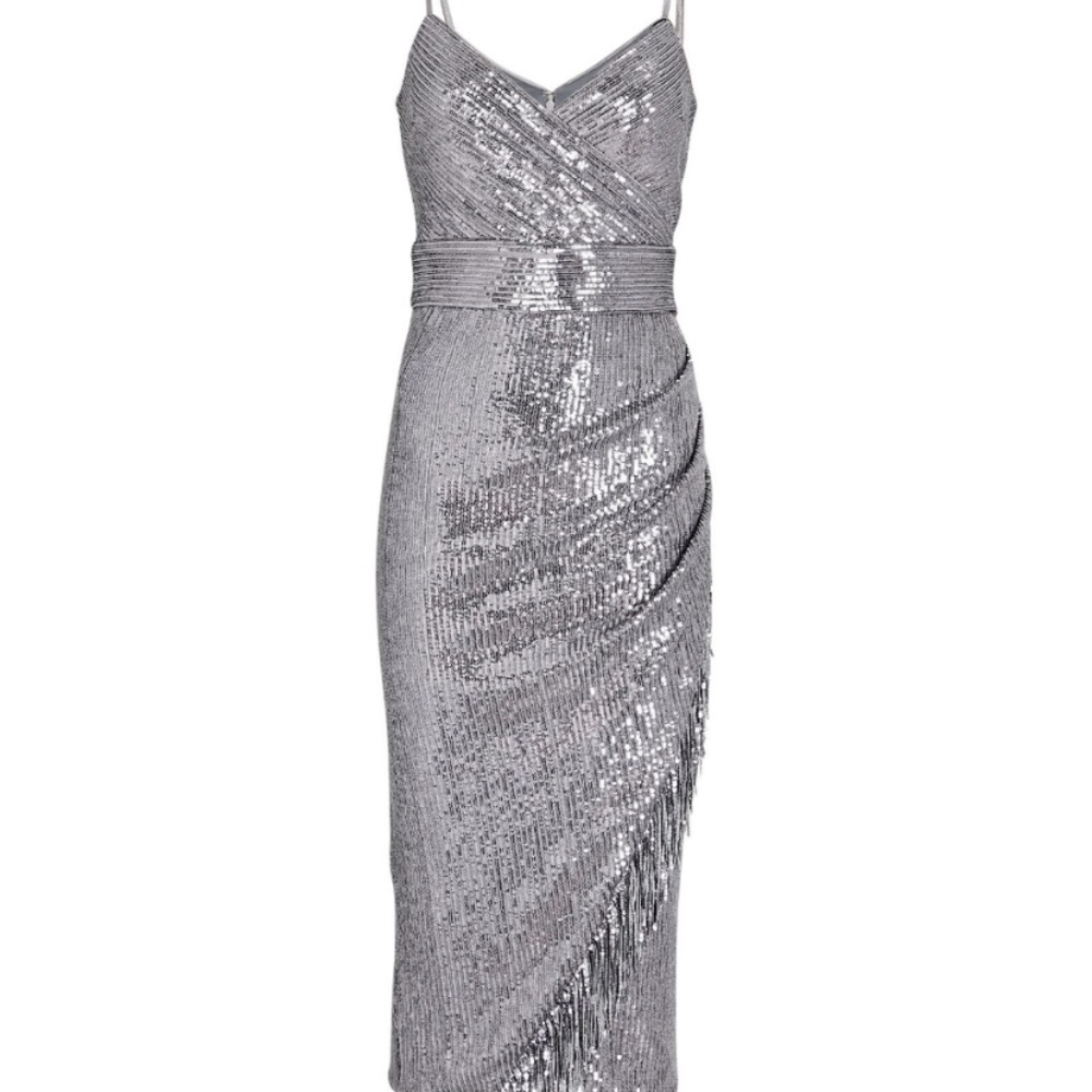 Gunmetal sequins cocktail dress - Picture 2 of 8